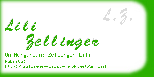 lili zellinger business card